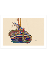 Egon Schiele Trieste Fishing Boat - Art Print